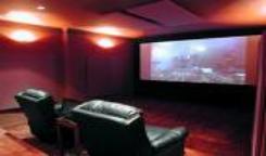 huge tv on wall